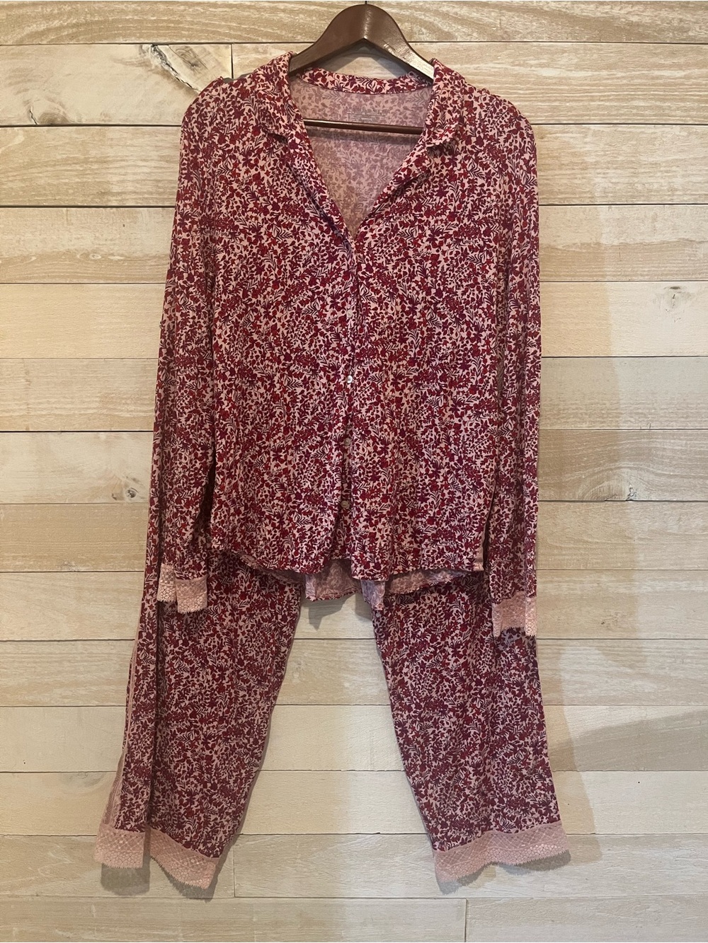 Victoria's Secret Women's Pink Floral Lounge Pants & Top Set XL - Picture 4 of 8